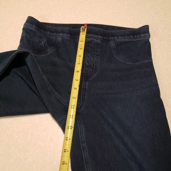 SPANX Blue Pull on Skinny Jeggings Pants Womens Size Large Jeans Stretch Classic - Picture 5 of 11